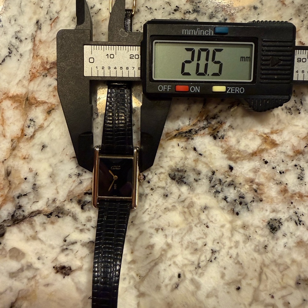 Cartier Tank Style With Black Dial, Solid Sterling Silver Plated in 18k Gold - Picture 15 of 16